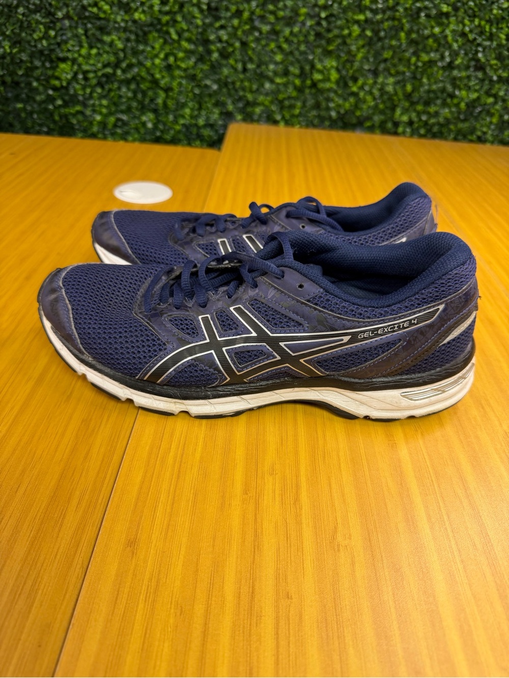 ASICS Gel Excite 4 Shoes Mens 8 Athletic Running Sneakers T6E3N Navy Blue Black